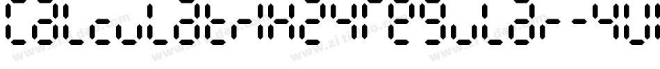 Calculatrix24Regular-4VOp字体转换