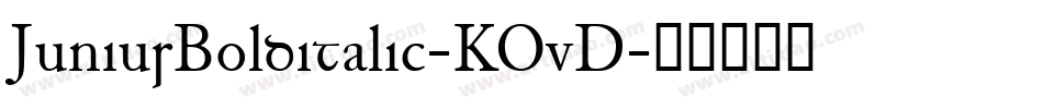 JuniusBolditalic-KOvD字体转换