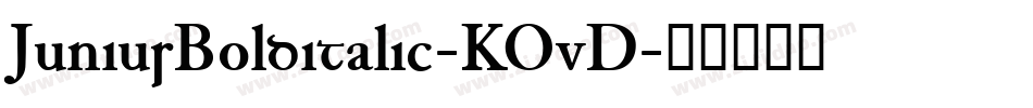 JuniusBolditalic-KOvD字体转换