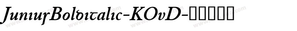 JuniusBolditalic-KOvD字体转换