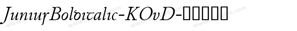 JuniusBolditalic-KOvD字体转换