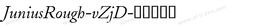 JuniusRough-vZjD字体转换