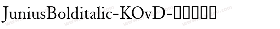JuniusBolditalic-KOvD字体转换