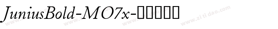 JuniusBold-MO7x字体转换