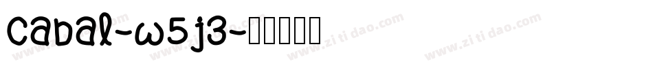 Cabal-w5j3字体转换