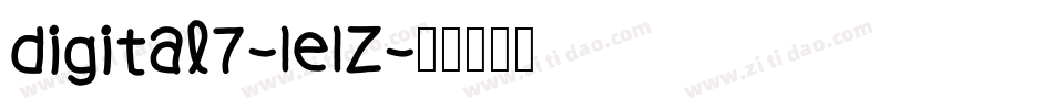 Digital7-1e1Z字体转换