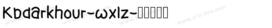 Kbdarkhour-wx1z字体转换