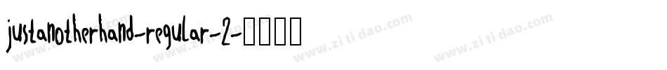 justanotherhand-regular-2字体转换