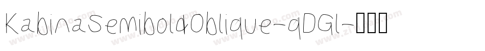 KabinaSemiboldOblique-qDGl字体转换