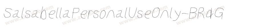 SalsabellaPersonalUseOnly-BRdG字体转换