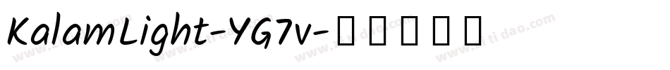 KalamLight-YG7v字体转换