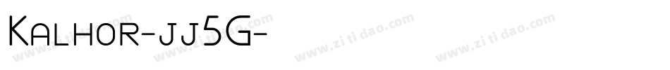 Kalhor-jj5G字体转换