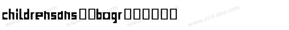 Childrensans-7BOGR字体转换