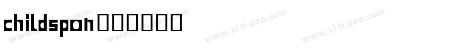 childspon字体转换