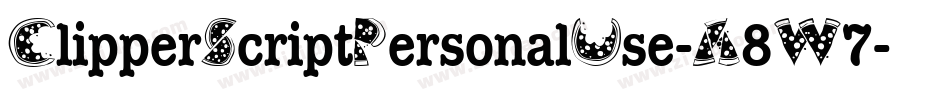 ClipperScriptPersonalUse-A8W7字体转换