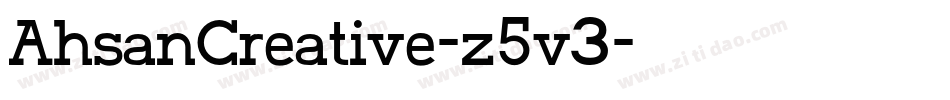 AhsanCreative-z5v3字体转换