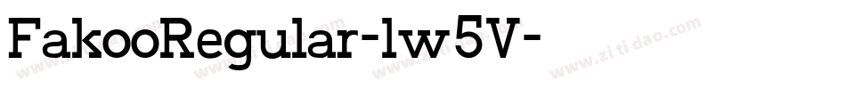 FakooRegular-lw5V字体转换