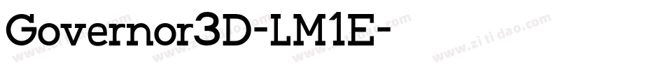 Governor3D-LM1E字体转换