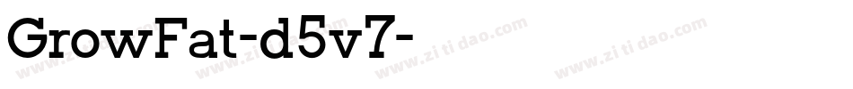 GrowFat-d5v7字体转换