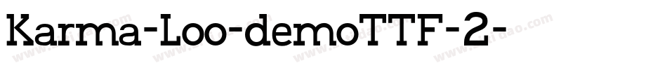 Karma-Loo-demoTTF-2字体转换