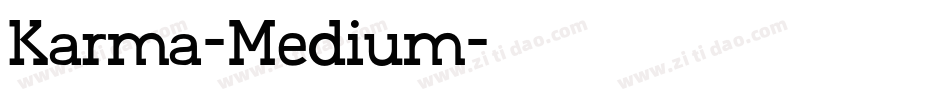 Karma-Medium字体转换