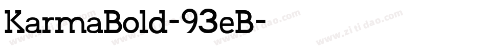 KarmaBold-93eB字体转换