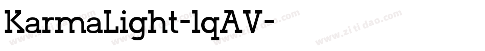 KarmaLight-lqAV字体转换