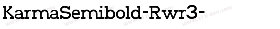 KarmaSemibold-Rwr3字体转换