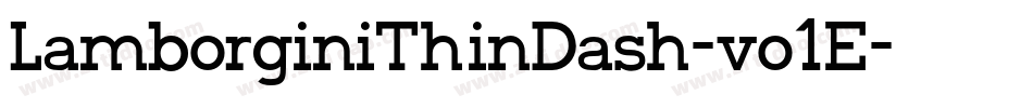 LamborginiThinDash-vo1E字体转换