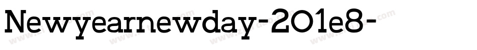 Newyearnewday-2O1e8字体转换