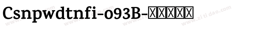 Csnpwdtnfi-o93B字体转换