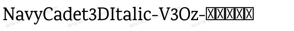 NavyCadet3DItalic-V3Oz字体转换