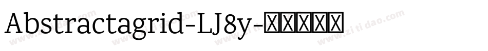 Abstractagrid-LJ8y字体转换