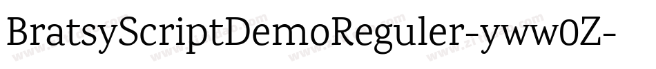 BratsyScriptDemoReguler-yww0Z字体转换