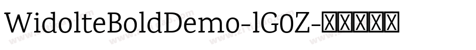 WidolteBoldDemo-lG0Z字体转换