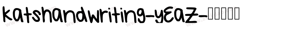 Katshandwriting-yEaZ字体转换