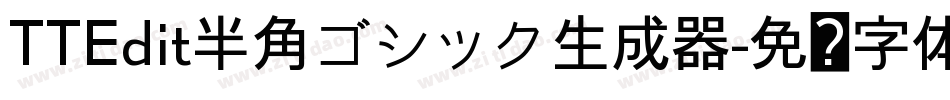 TTEdit半角ゴシック生成器字体转换