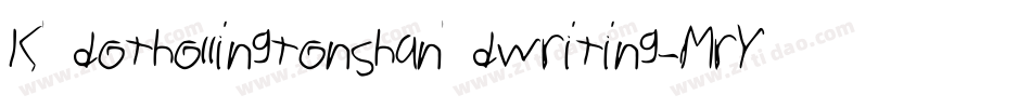 Kdothollingtonshandwriting-MrYw字体转换