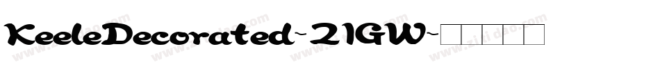 KeeleDecorated-21GW字体转换