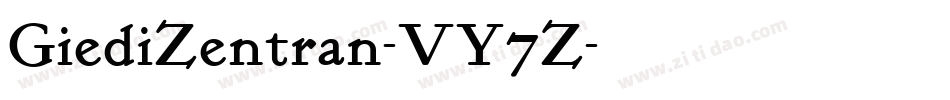 GiediZentran-VY7Z字体转换