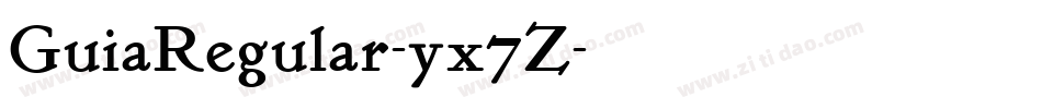 GuiaRegular-yx7Z字体转换