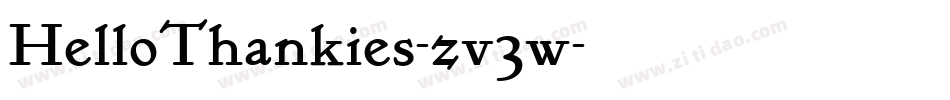 HelloThankies-zv3w字体转换