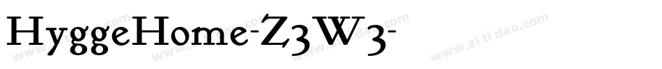 HyggeHome-Z3W3字体转换 HyggeHome-Z3W3字体转换