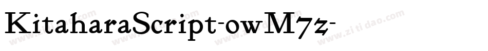 KitaharaScript-owM7z字体转换