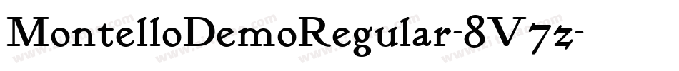 MontelloDemoRegular-8V7z字体转换
