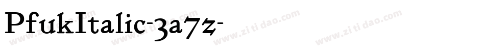 PfukItalic-3a7z字体转换