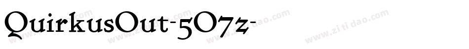 QuirkusOut-5O7z字体转换