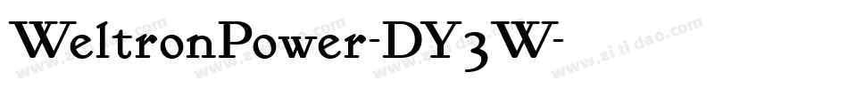 WeltronPower-DY3W字体转换 WeltronPower-DY3W字体转换