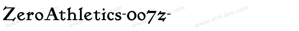 ZeroAthletics-0o7z字体转换