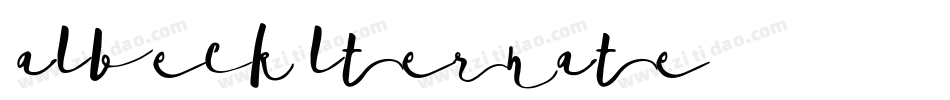 Malbeck-Alternate字体转换